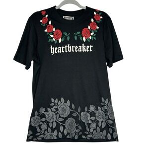 Cornerstore Bodega S "Heartbreaker" Graphic Tee Gothic Rose Fairy Print Shirt